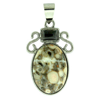 20X31mm Ocean Fossil Jasper Oval Pendants