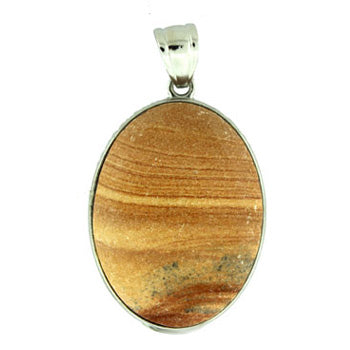 32X47mm Scenic Picture Jasper Oval Pendants