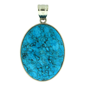32X47mm Synthetic Turquoise Oval Pendants