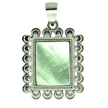 23X30mm Mother Of Pearl Rectangle Pendants