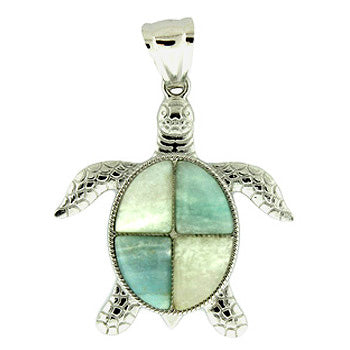42X48mm Amazonite Swimming Turtle Pendants