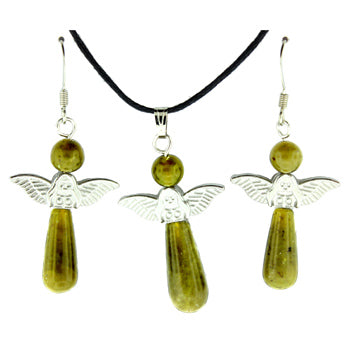 20-30mm Chinese BC Serpentine Angel Pendants & Earrings