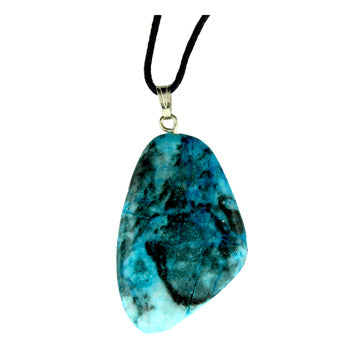 25-32mm Dyed Blue Amazonite Jasper Freeform Pendants