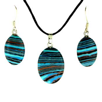 13X18/16X22mm Synthetic Calsilica Oval Pendants & Earrings