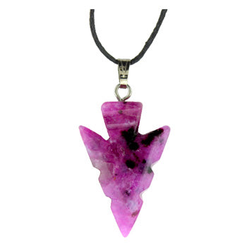 18X44mm Dyed Purple Quartz Glass Arrowhead Pendants