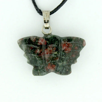 22X12mm Ruby Zeosite Butterfly Pendants