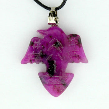 25X25mm Dyed Purple Quartz Glass Flying Eagle Pendants
