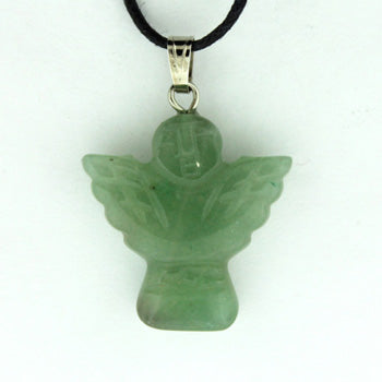 22X20mm Green Aventurine Angel Pendants