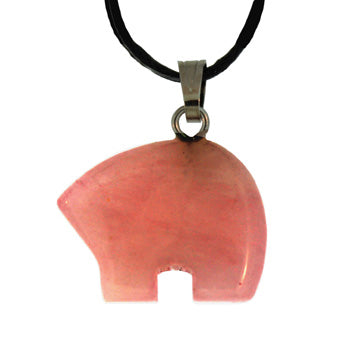18X25mm Rose Quartz Zuni Bear Pendants