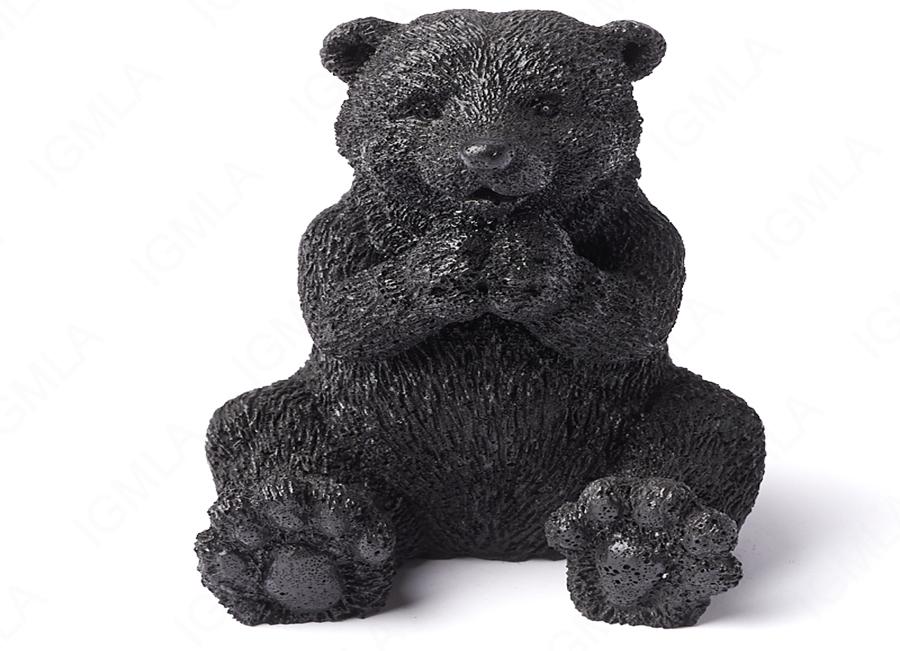 Shungite Sitting Bear Carving