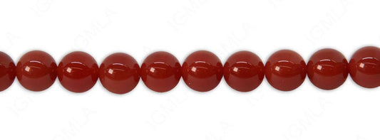 10mm Carnelian Plain Round Beads
