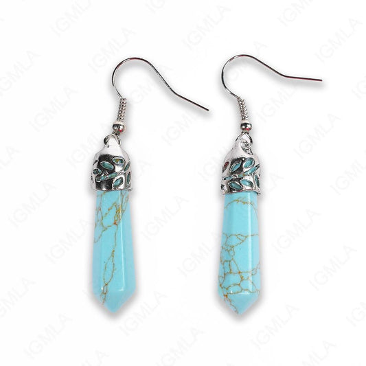 Turquoise Magnesite Point Earrings