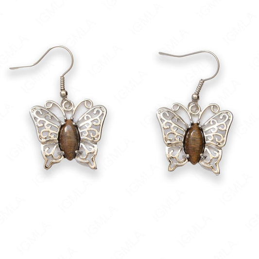 Tiger Eye Butterfly Earrings