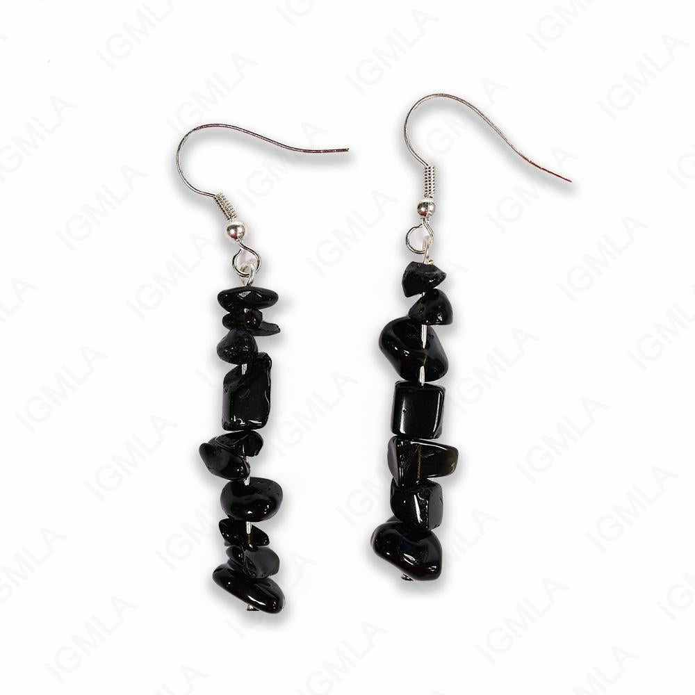 Black Jasper Chips Earrings