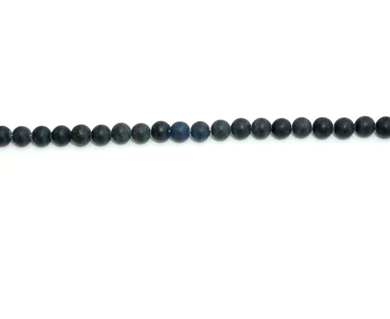 4mm Blackstone Round Matt Beads
