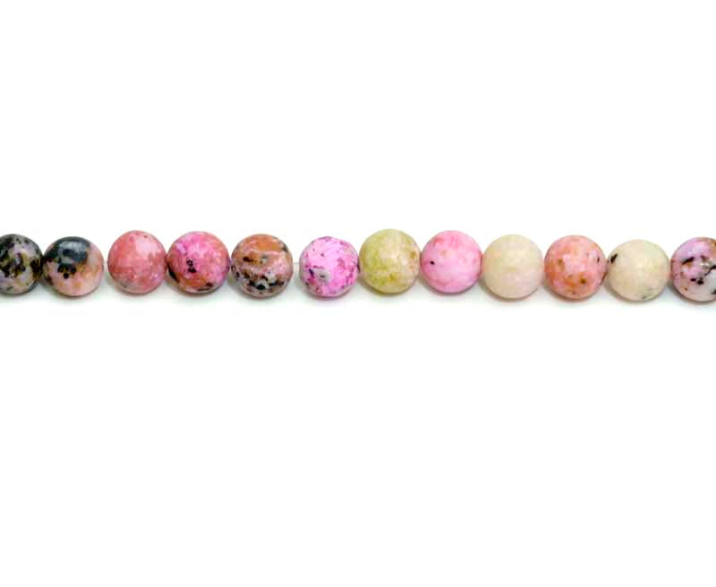 6mm Dyed Red Turtle Jasper Round Matt Beads