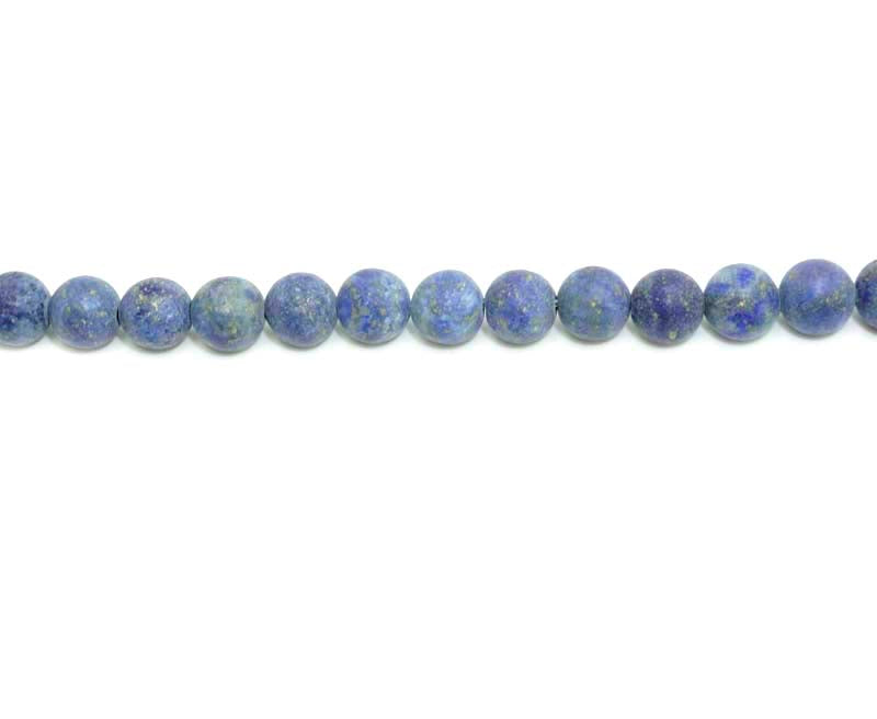 6mm Dyed Lapis Round Matt Beads