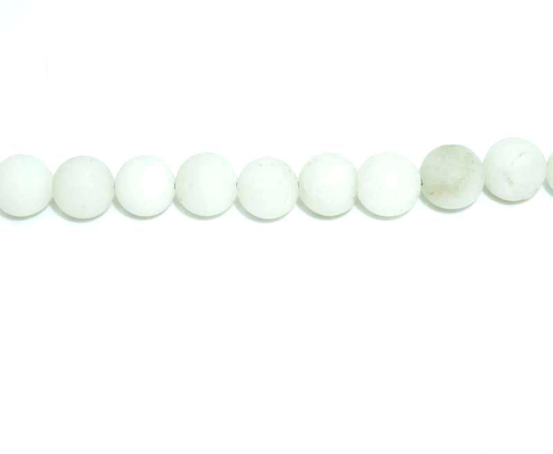 8mm Natural Quartz Round Matt Beads