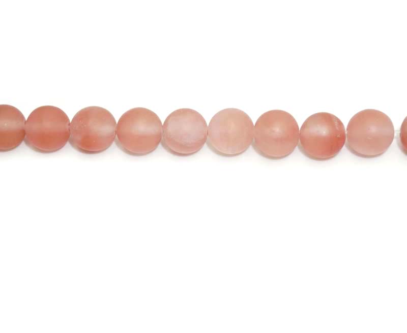 8mm Cherry Quartz Round Matt Beads