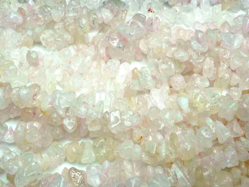 36 inch Rose Quartz Chips Beads
