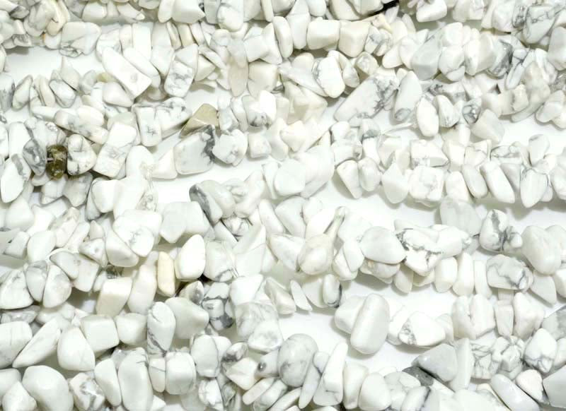 36 inch Howlite Chips Beads
