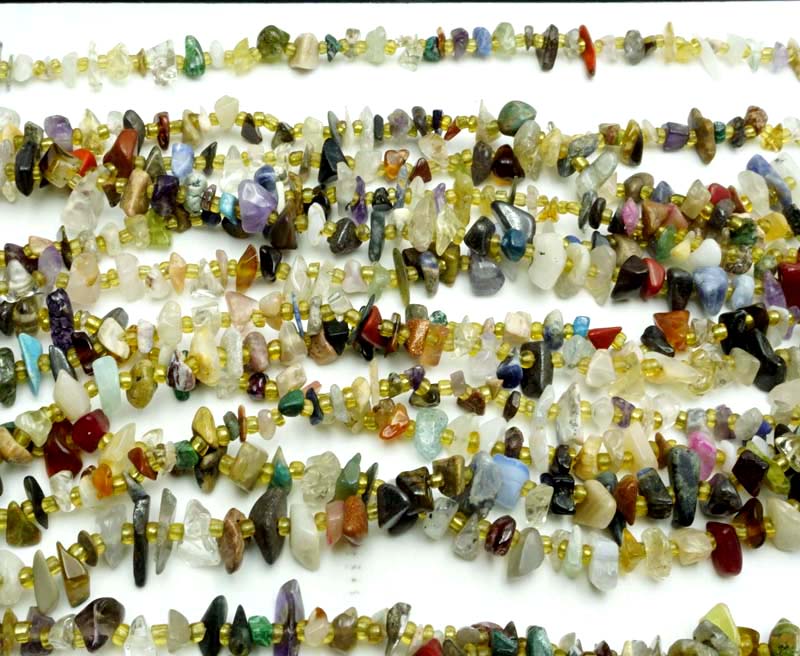 36 inch Multi-Stone Chips Beads