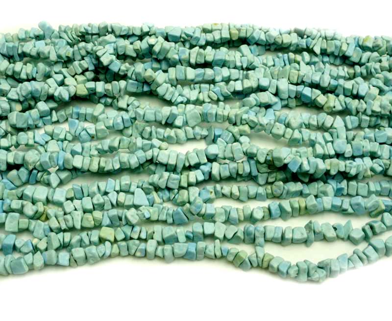 36 inch Syntheticthetic Turquoise Chips Beads