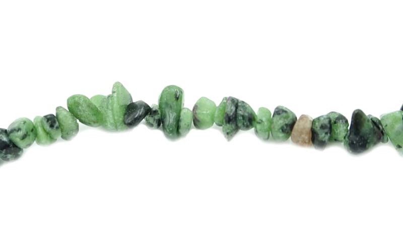 36 inch Ruby Ziosite Chips Beads