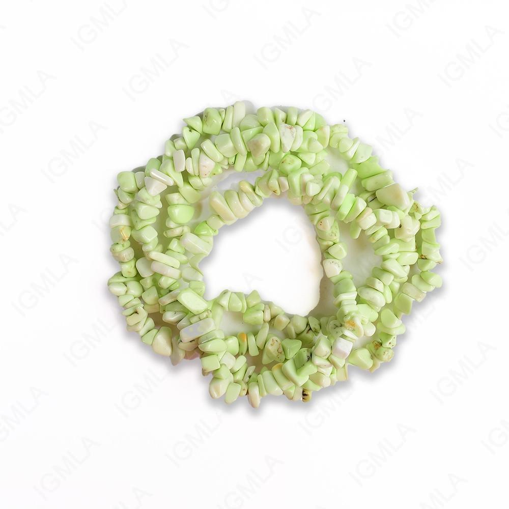 36 inch Lemon Chrysoprase Chips Beads
