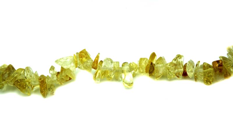 36 inch Citrine Chips Beads