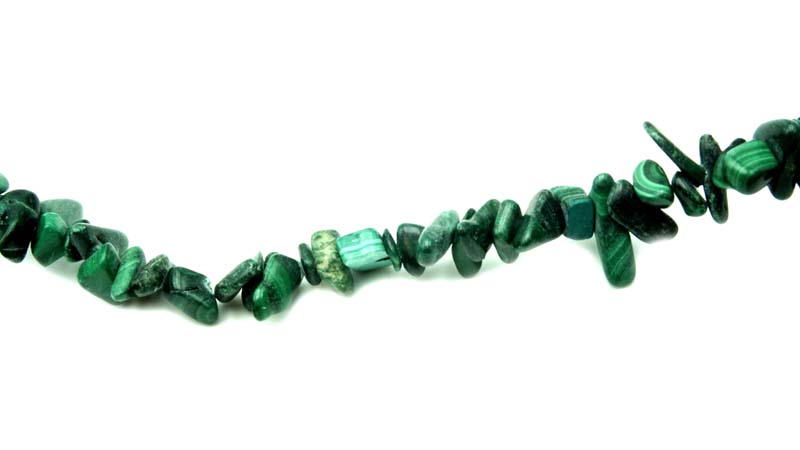 36 inch Malachite Chips Beads