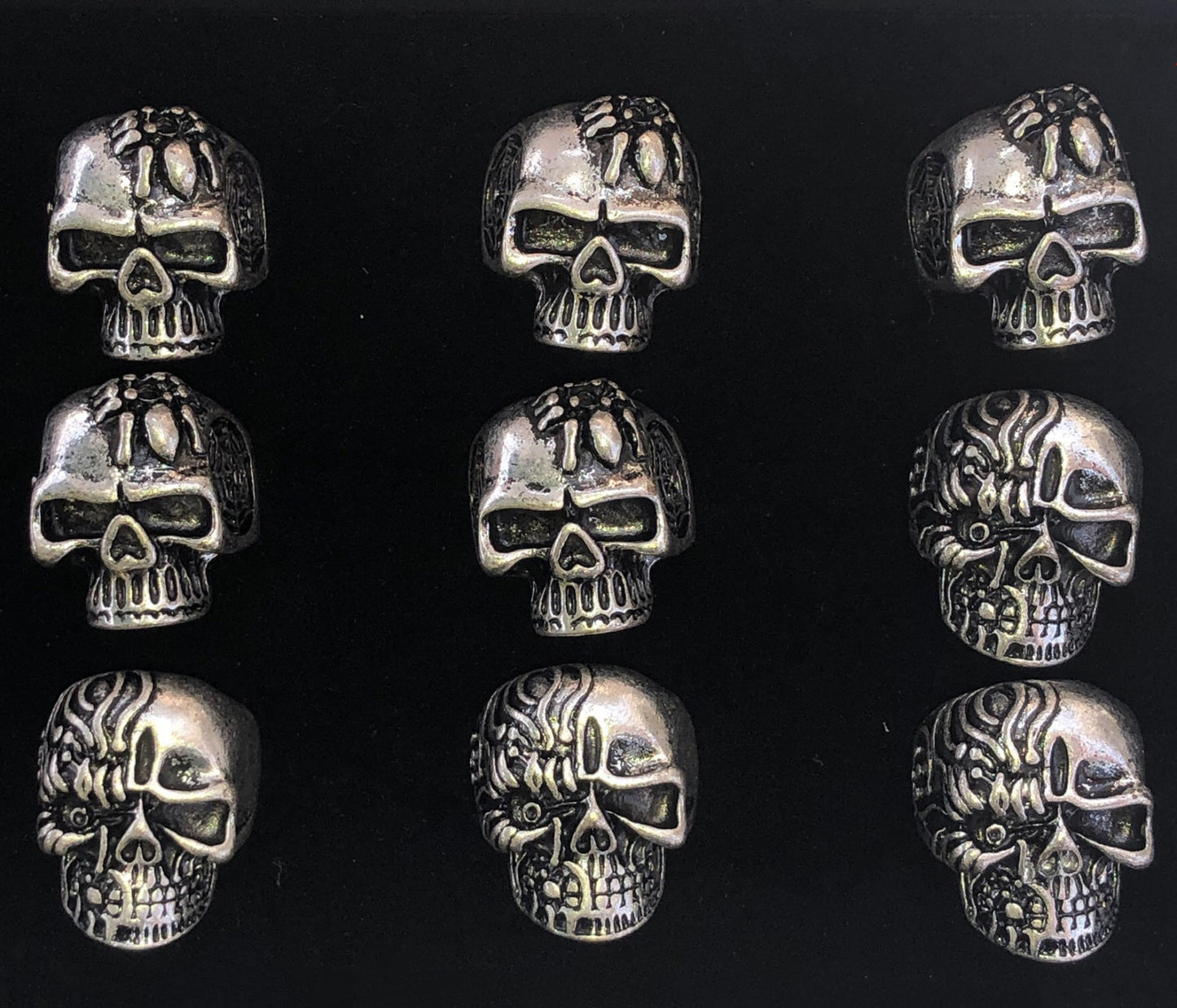 Zinc Alloy Skull Rings 12Pc Box