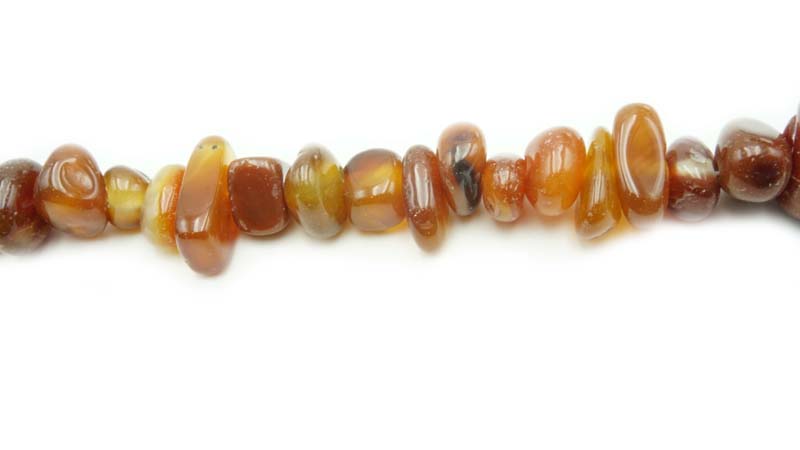 26 inch Red Agate Nuggets Beads
