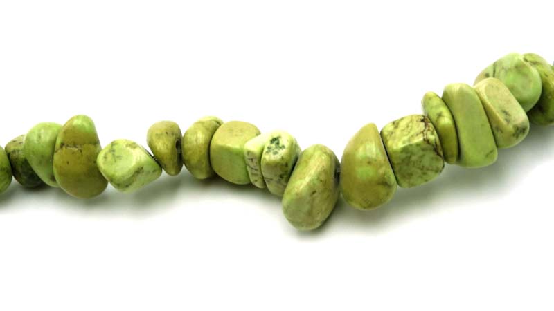 16 inch Yellow Turquoise Magnesite Chips Beads
