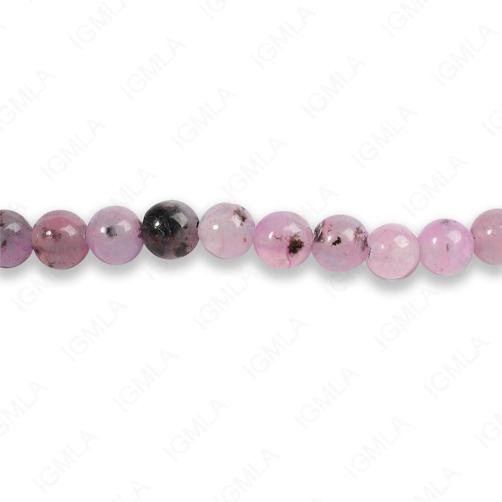 4mm Dyed Purple Kiwi Round Beads