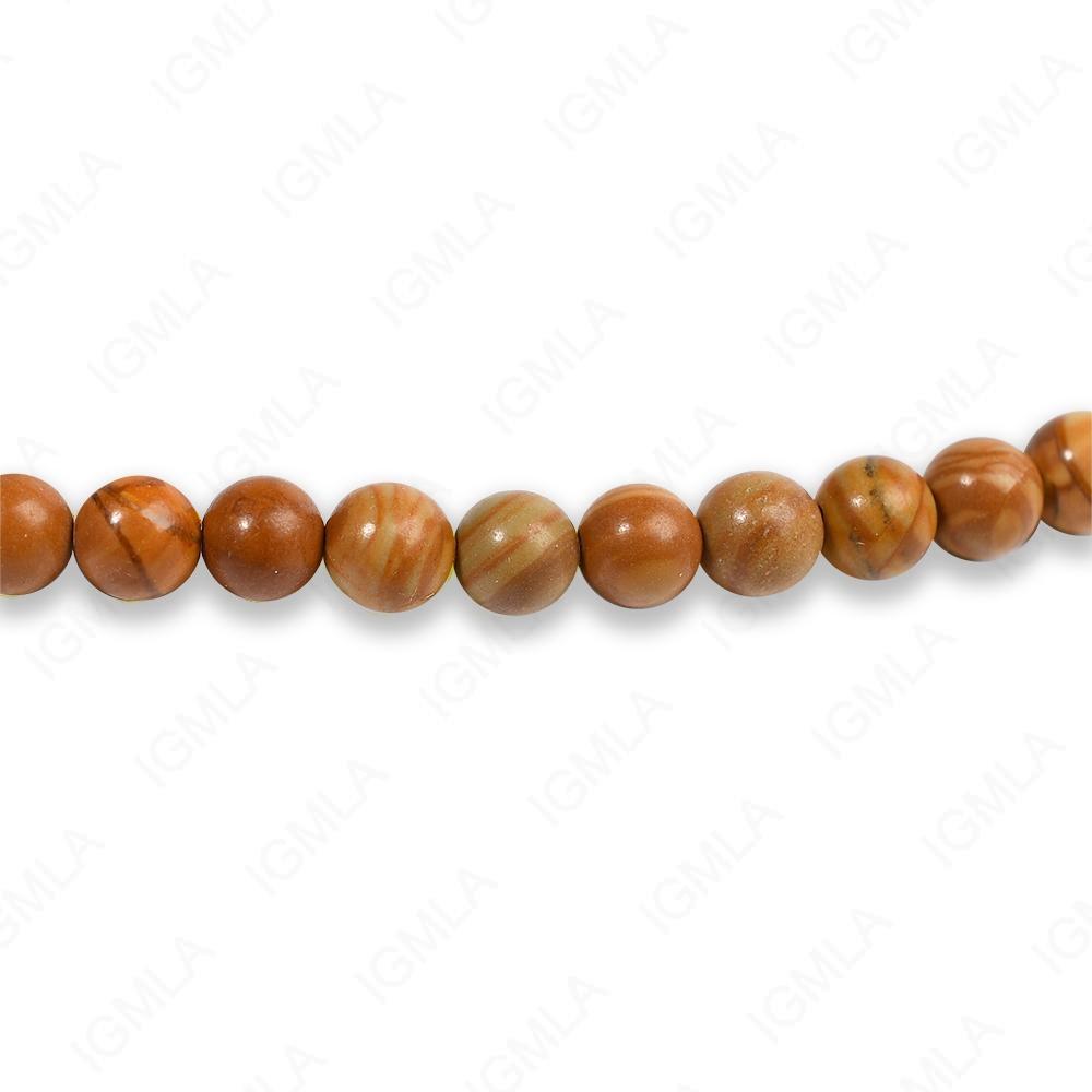 4mm Scenic Picture Jasper Round Beads