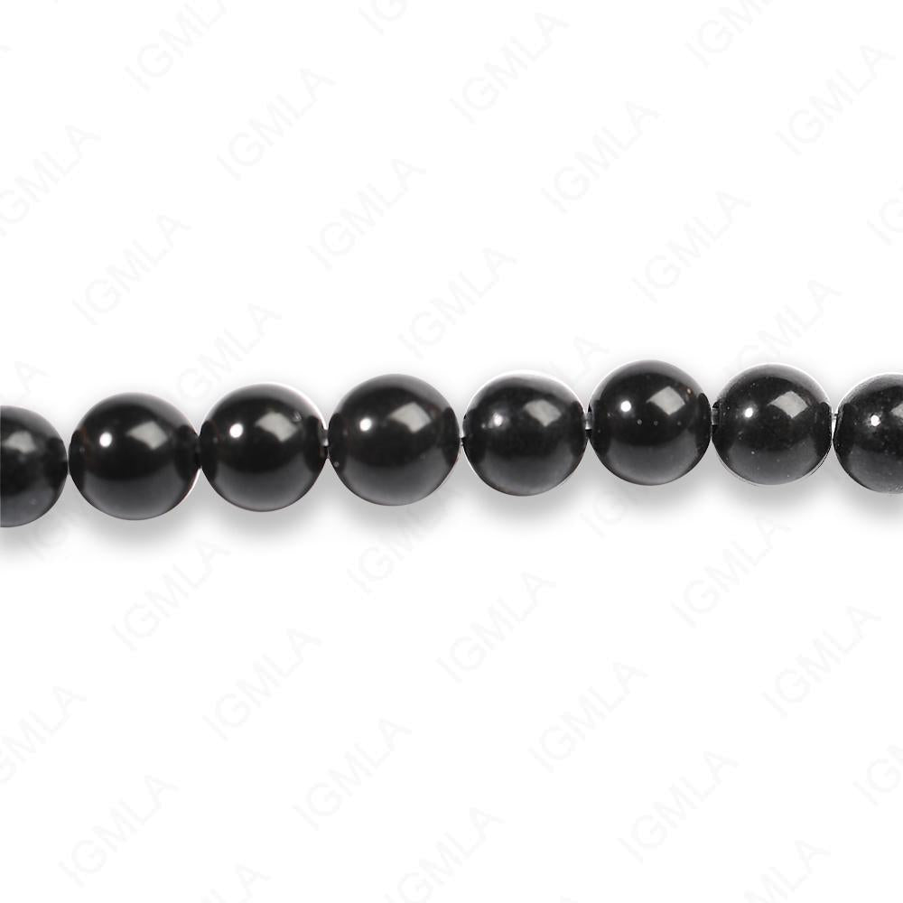 4mm Blackstone Round Beads
