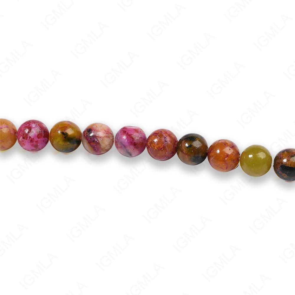4mm Dyed Red Turtle Jasper Round Beads