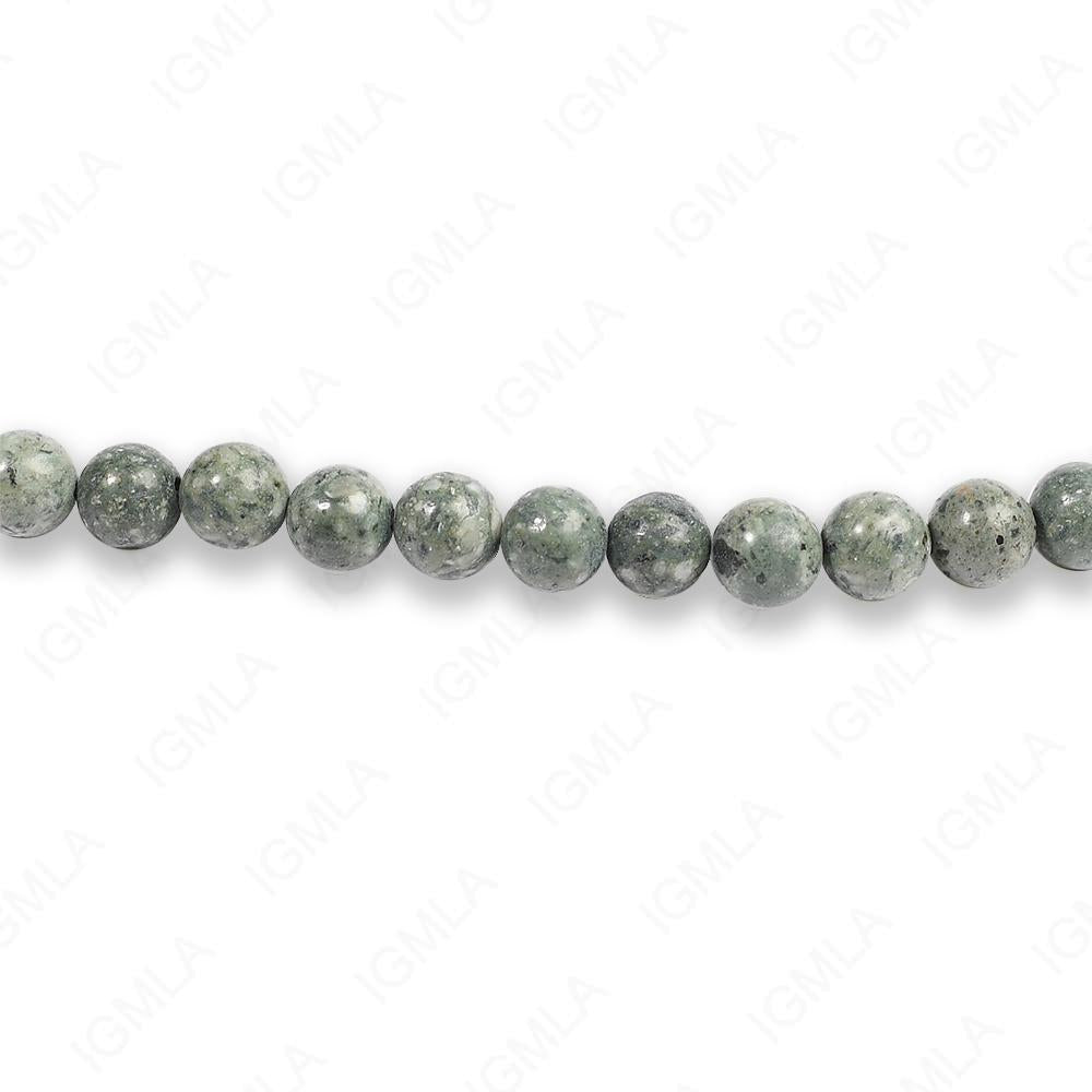 4mm Blue Lava Round Beads