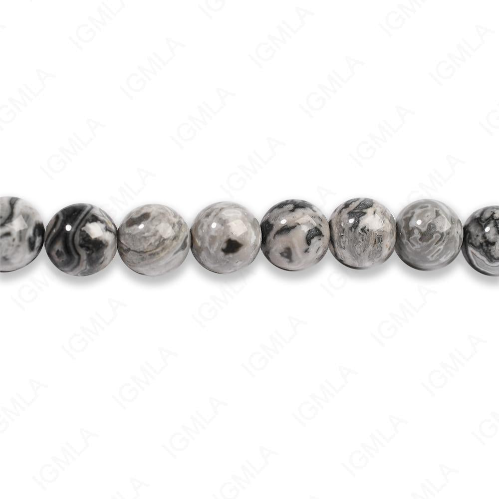 8mm Crazy Lace Jasper Round Beads