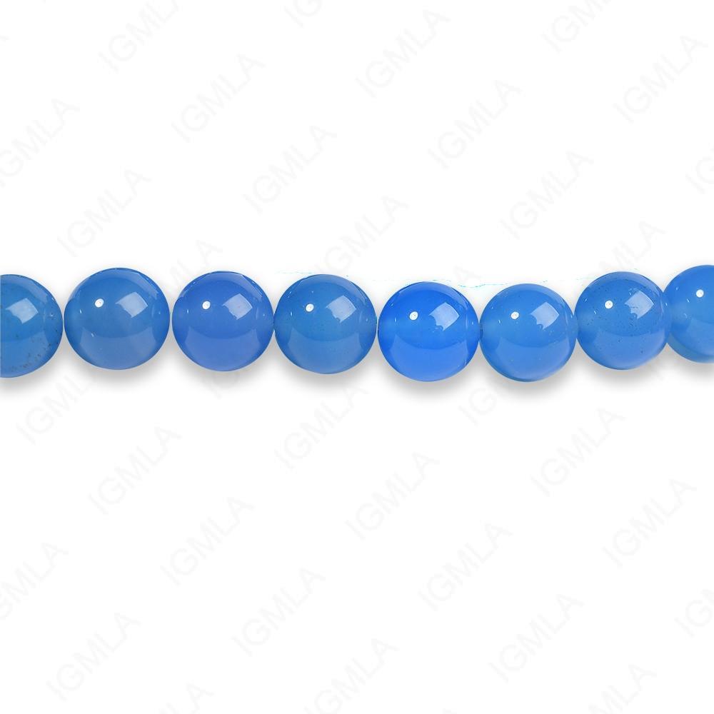 8mm Blue Agate Round Beads