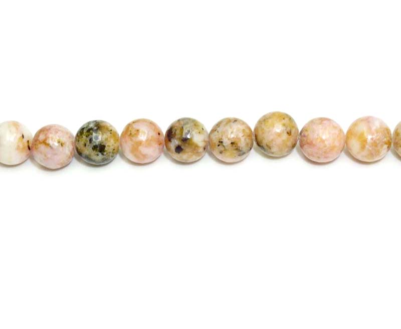 8mm Yellow Turtle Jasper Round Beads