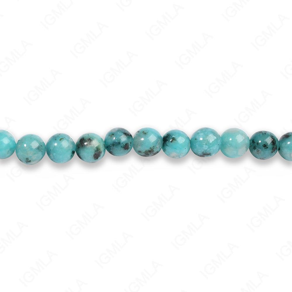 8mm Dyed Kiwi Turquoise Jasper Round Beads