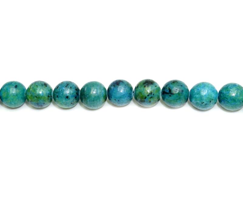 8mm Dyed Chrysocolla Jasper Round Beads