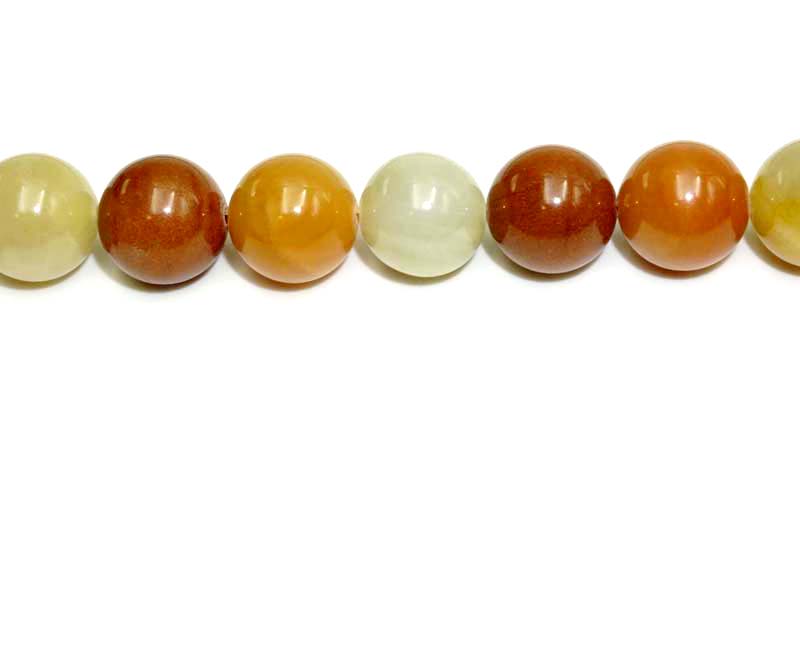 12mm Red Pink Jade Round Beads