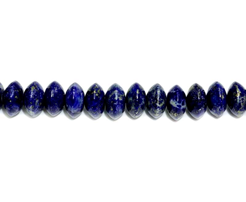 16 inch 12X7mm Lapis Rondell Beads