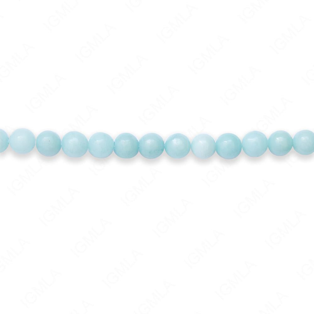 16 inch 6mm Amazonite Dyed Serpentine Round Beads