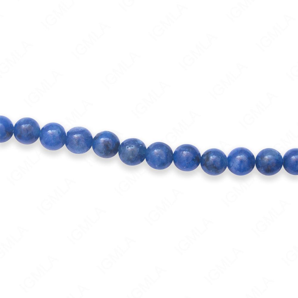 16 inch 6mm Kiwi- Lapis Dyed Round Beads
