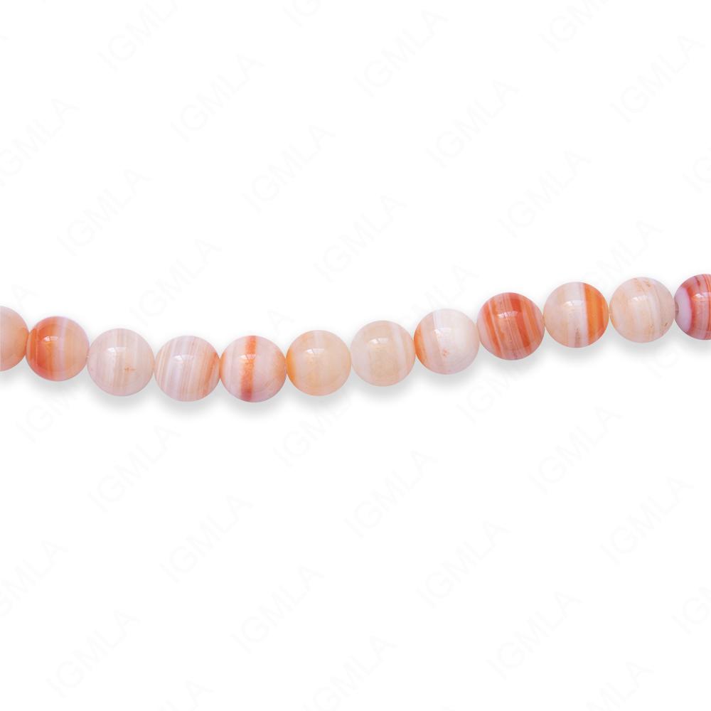 16 inch 6mm Banded Red Agate Round Beads