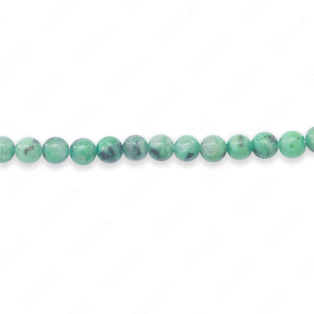 16 inch 6mm Kiwi Emerald Dyed Round Beads